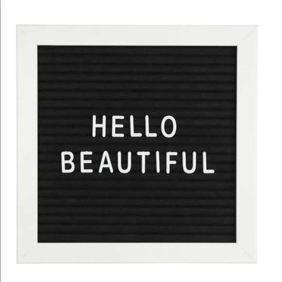 ONE LEFT!! NEW! 1 Black Felt Letter Board White Frame 8”x 8” - Picture 7 of 7